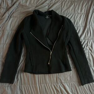 INC International Concepts Black Blazer Sleek Minimalist Design
